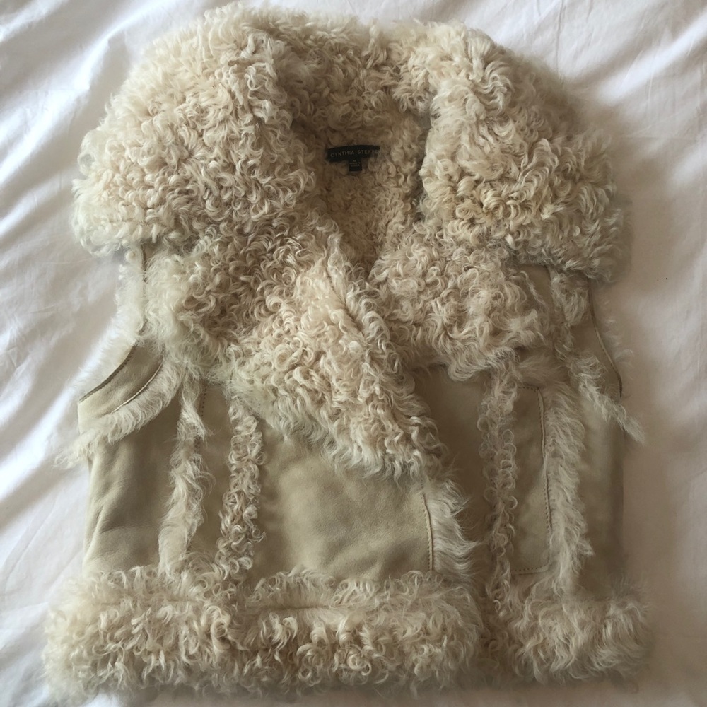 Cynthia Steffe lamb fur shearling vest